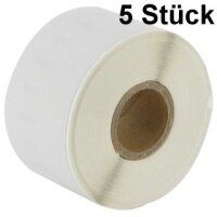 5x Premium Etiketten kompatibel Dymo D1 (99018)...