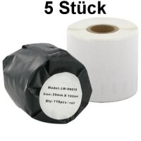 5x Premium Etiketten kompatibel Dymo D1 (99019)...