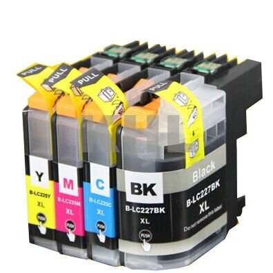 Premium Multipack Drucker-Patronen kompatibel Brother (LC-227XL/LC-225XL) BK+C+M+Y, 30ml/15ml