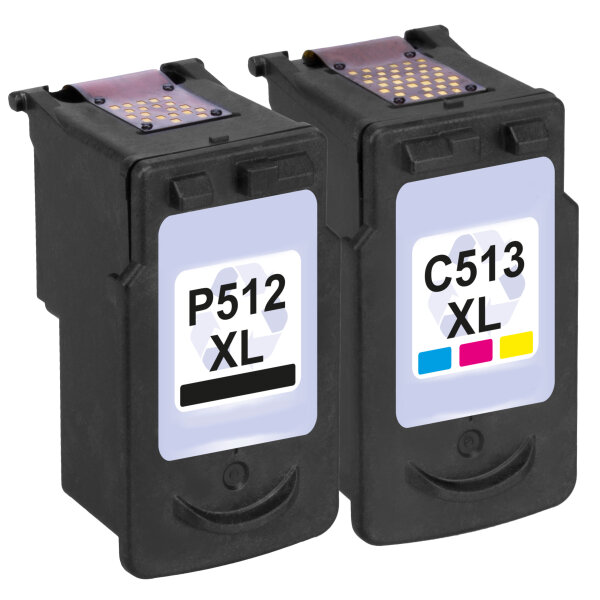 Premium Multipack Drucker-Patronen kompatibel Canon (PG-512 / CL-513) Black + Color, 21ml/21ml
