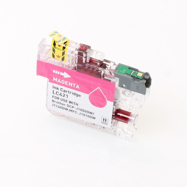 Premium Drucker-Patrone kompatibel Brother (LC-421 M) Magenta für ca. 200 Seiten